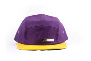 Purp and Yellow - Purple Wool 5 panel hat