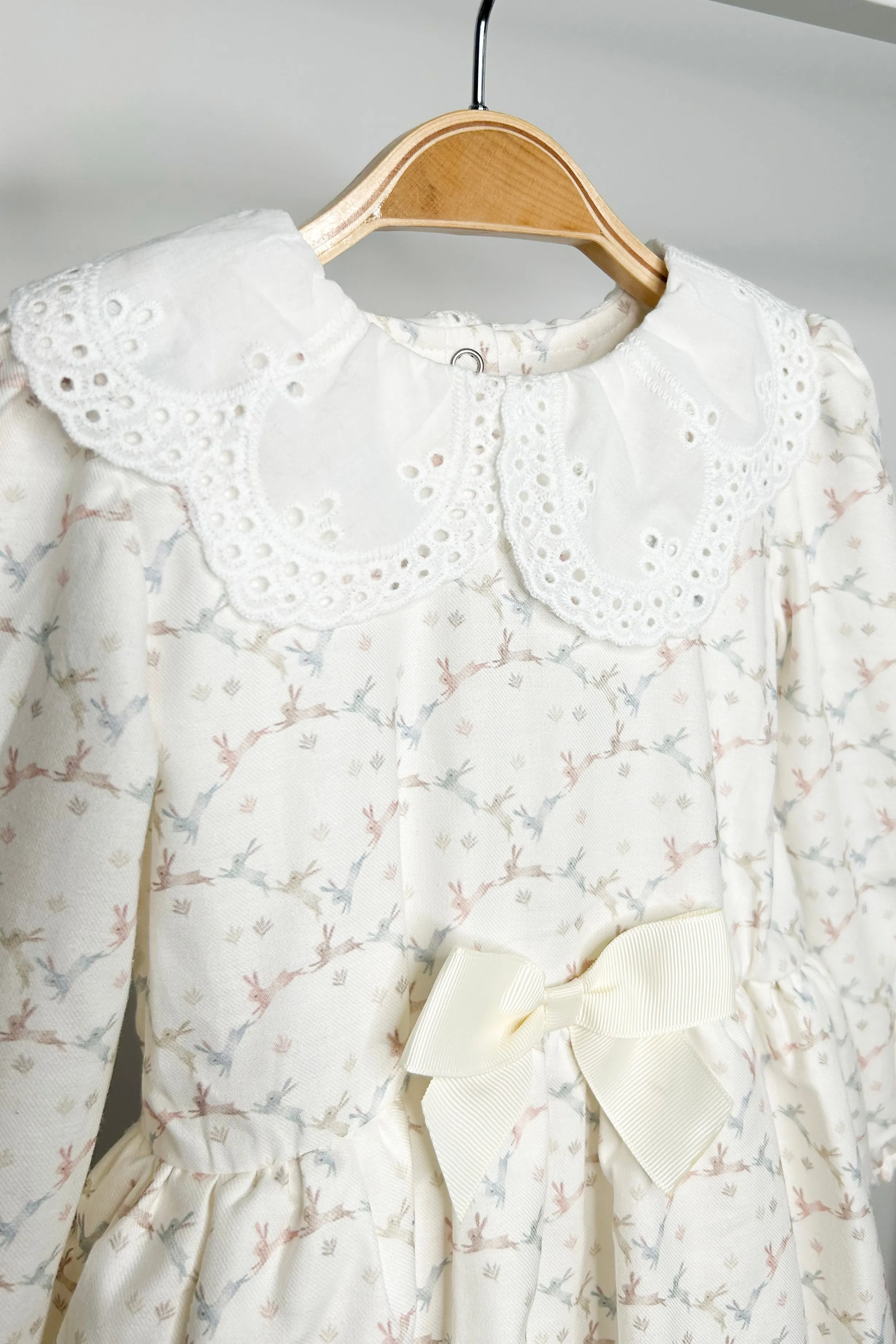 "Bonnie" Pastel Bunny Print Dress