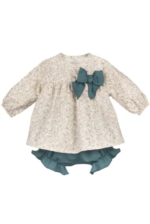 "Zara" Sand Floral Dress & Bloomers