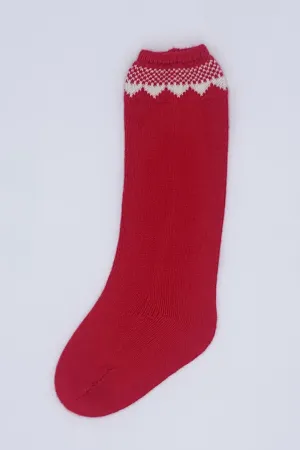 Red Knee High Socks