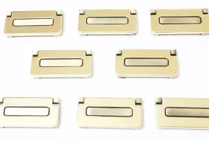 RENETIO Drawer Puller / Wardrobe Drawer Pulls / Drawer Kadi ( Pack of 8 ) with Gold Antique Finish (Gold Antique)
