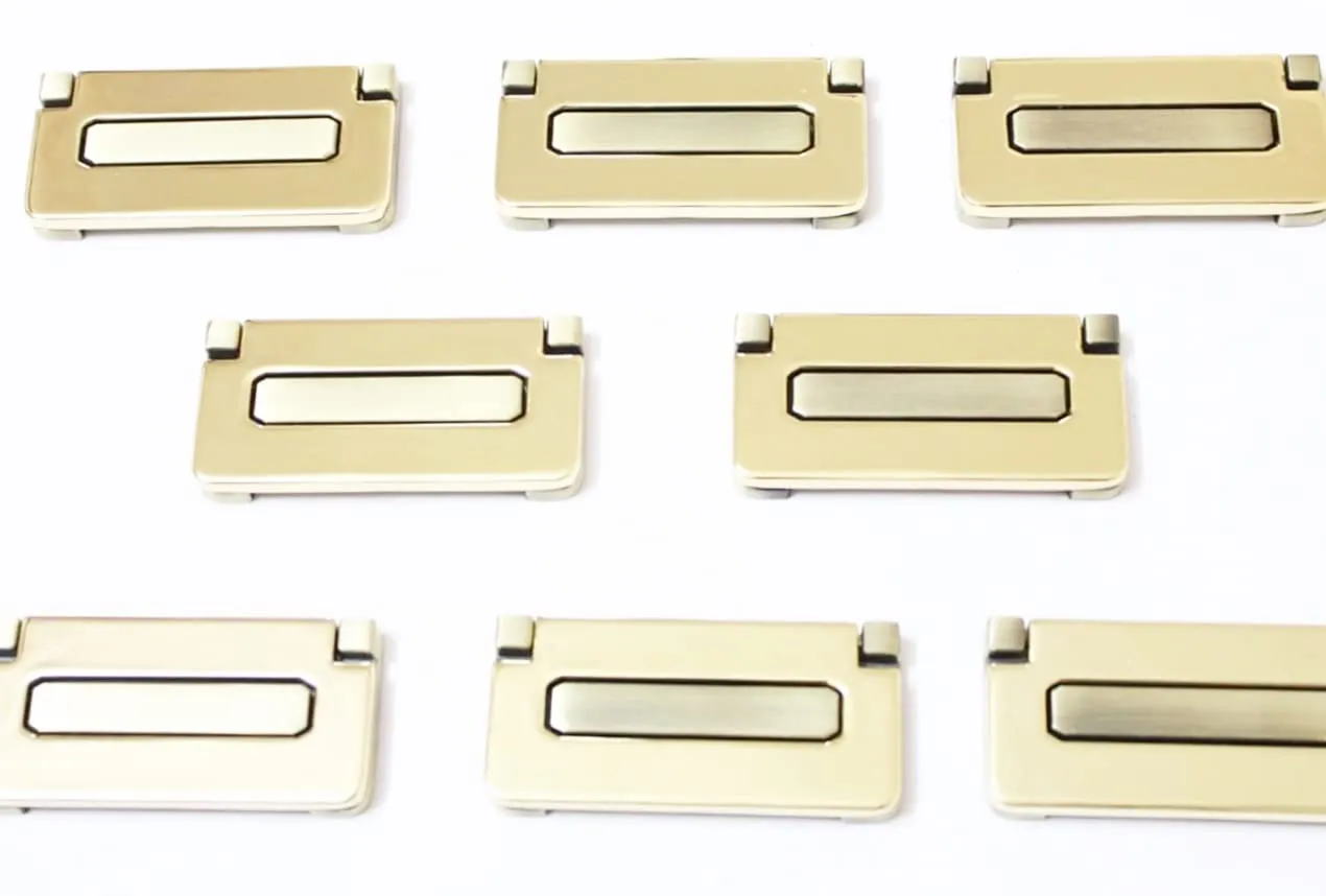 RENETIO Drawer Puller / Wardrobe Drawer Pulls / Drawer Kadi ( Pack of 8 ) with Gold Antique Finish (Gold Antique)