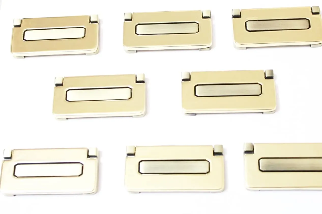 RENETIO Drawer Puller / Wardrobe Drawer Pulls / Drawer Kadi ( Pack of 8 ) with Gold Antique Finish (Gold Antique)