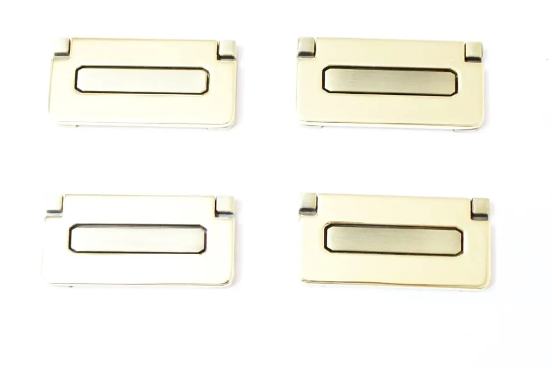 RENETIO Kadi / Drawer Puller / Wardrobe Drawer Pulls / Drawer Kadi ( Pack of 4 ) Different Finishes with Different Elegents Designs (Gold Antique)
