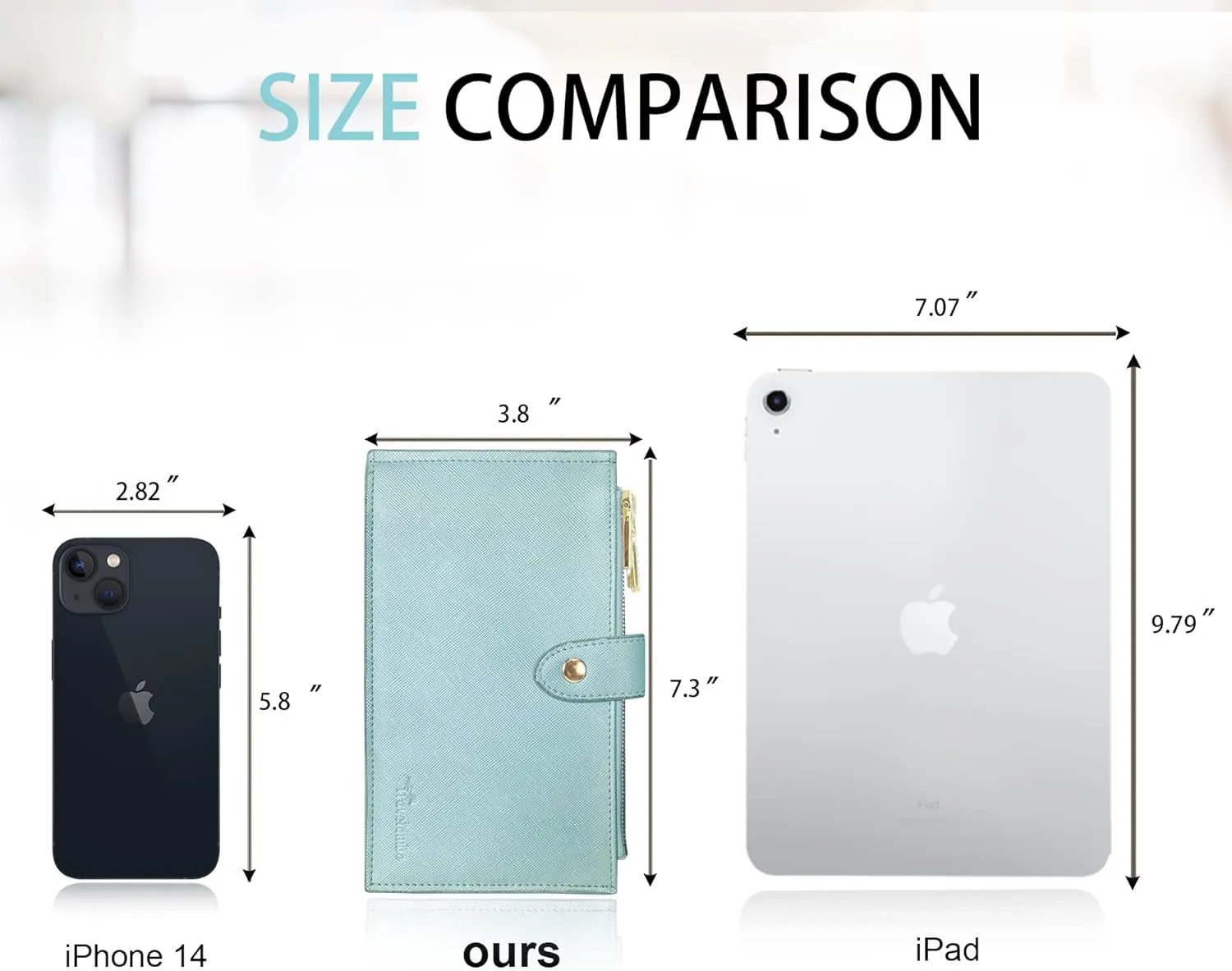 RFID Wallet Women Large Size Bifold Multi Card Wallet Case with Zipper Pocke Credit Card Holder for Women