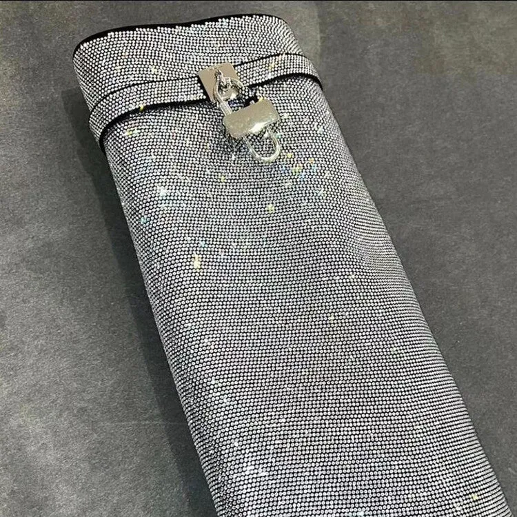 Rhinestones Knee High Crystals Trouser Wedge Boots For Women