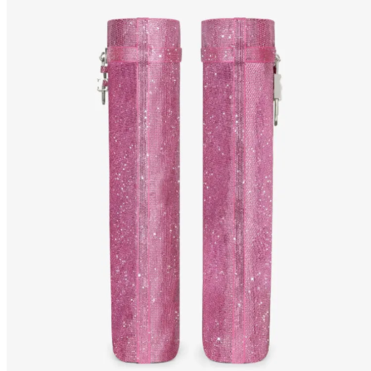 Rhinestones Knee High Crystals Trouser Wedge Boots For Women
