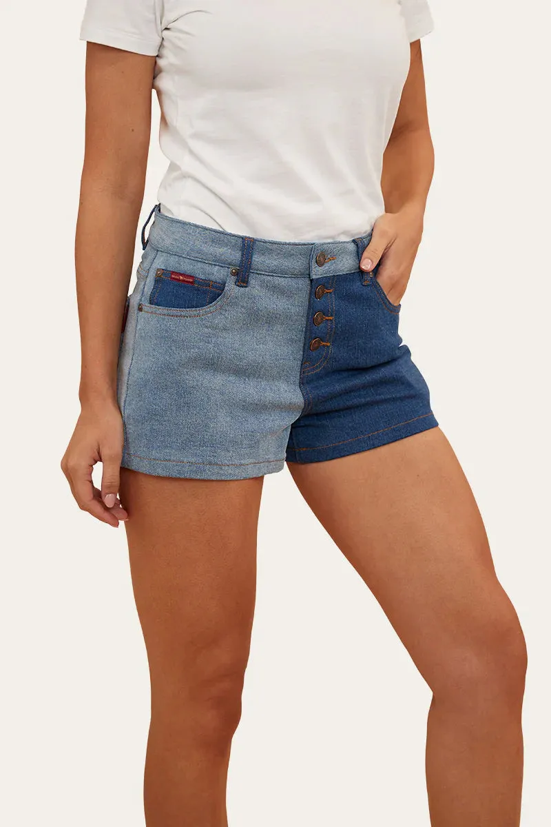 RINGERS WESTERN Polly Womens Denim Short- Vintage Blue Wash