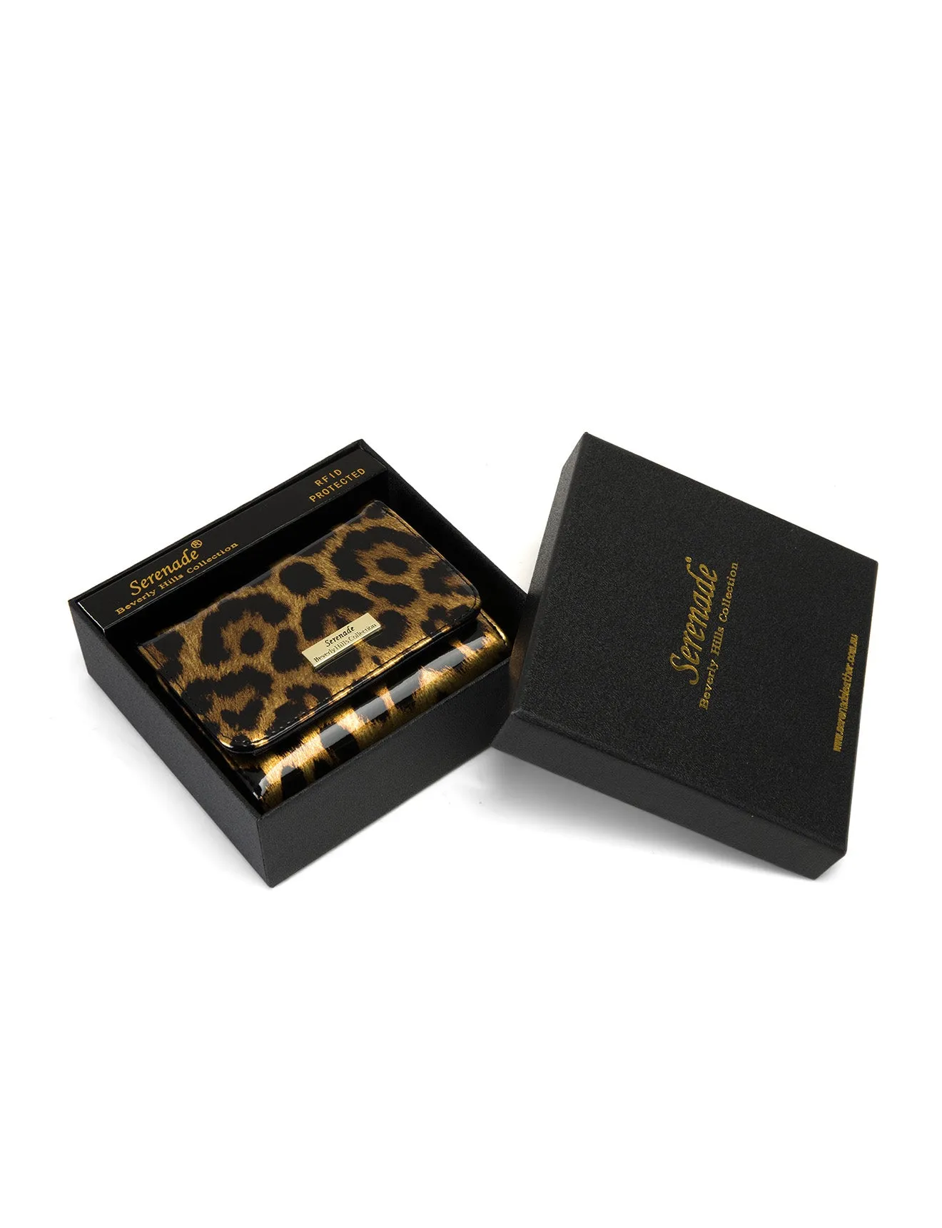 ROUGUE LEOPARD SML PATENT LEATHER WALLET WITH RFID-WSF3503- NEW IN