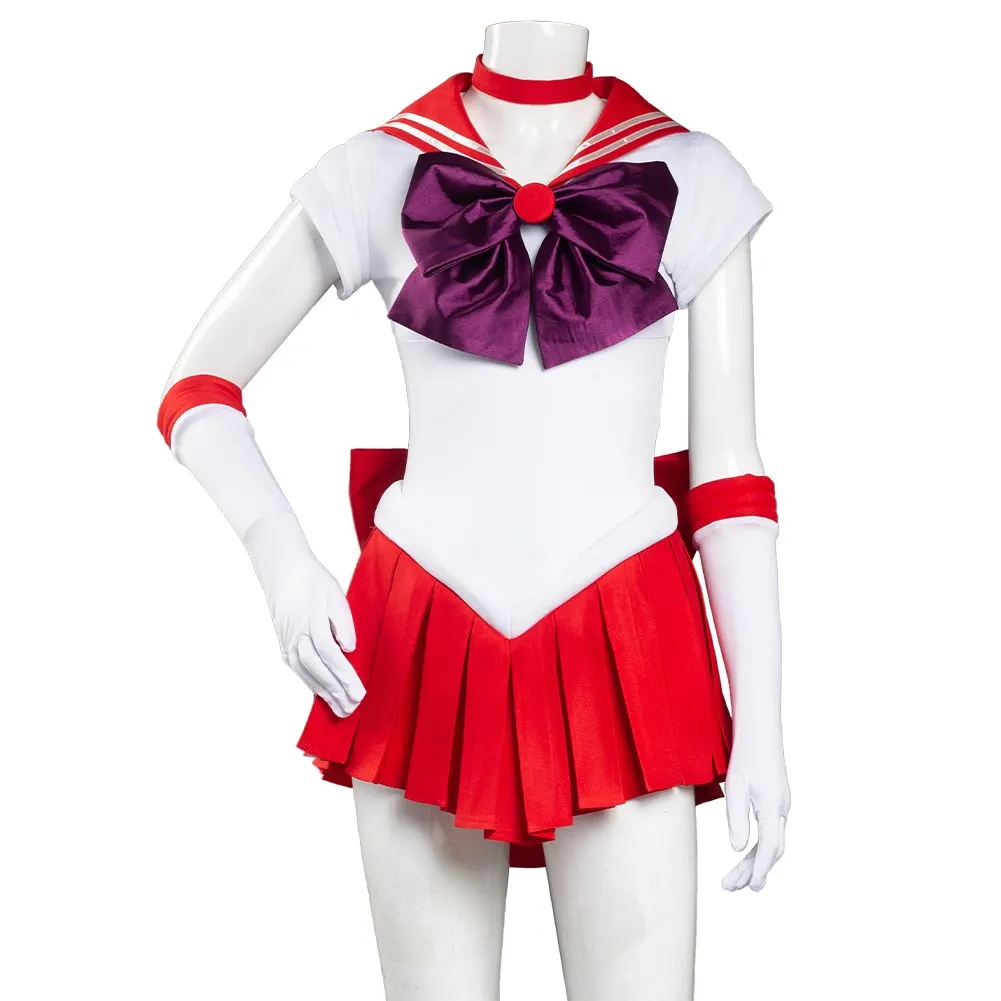 Sailor Moon Halloween Carnival Suit Hino Rei Cosplay Costume Uniform Dress Outfit