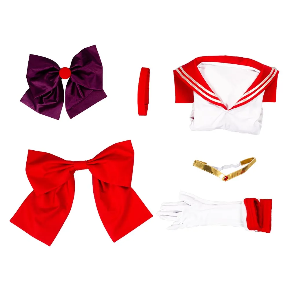 Sailor Moon Halloween Carnival Suit Hino Rei Cosplay Costume Uniform Dress Outfit