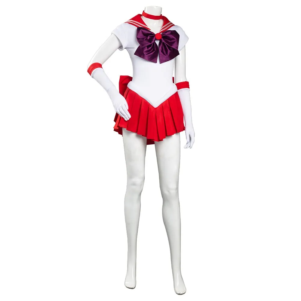 Sailor Moon Halloween Carnival Suit Hino Rei Cosplay Costume Uniform Dress Outfit