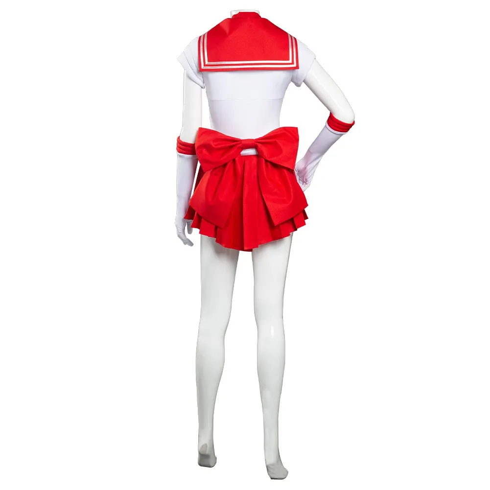 Sailor Moon Halloween Carnival Suit Hino Rei Cosplay Costume Uniform Dress Outfit