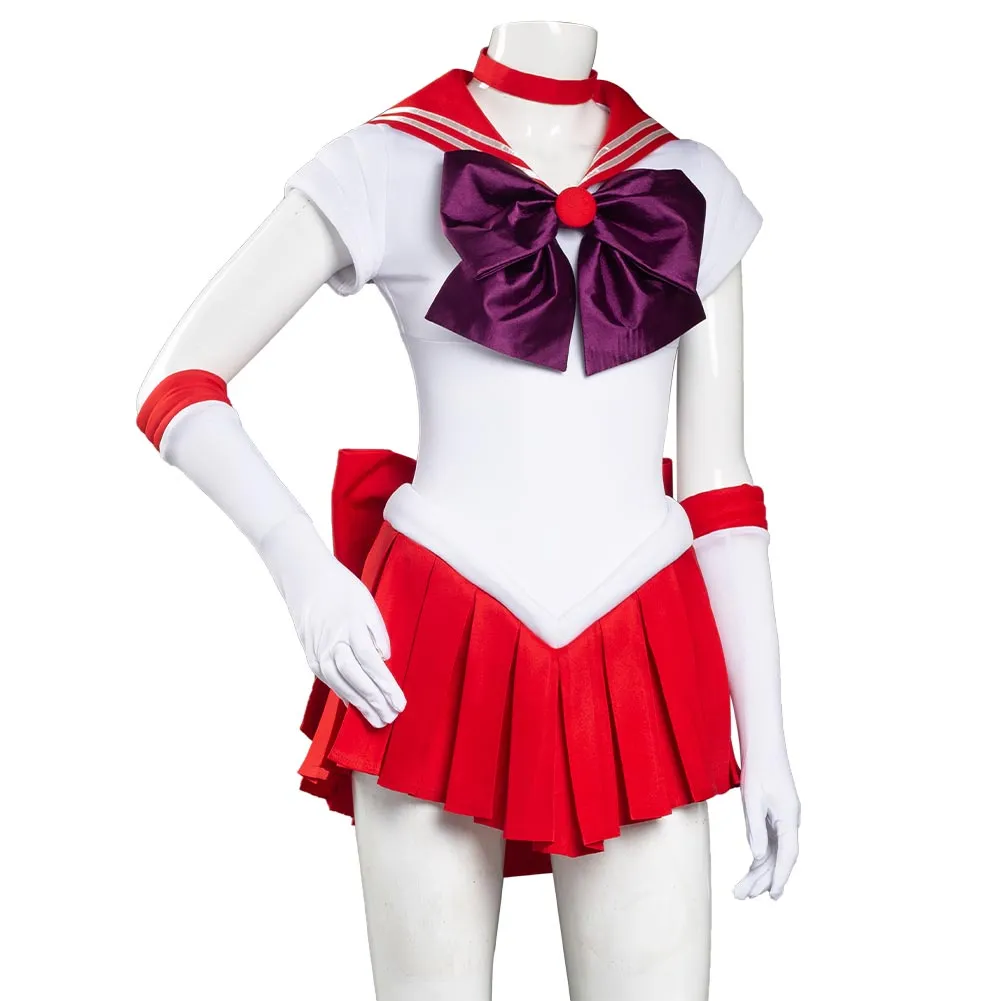 Sailor Moon Halloween Carnival Suit Hino Rei Cosplay Costume Uniform Dress Outfit