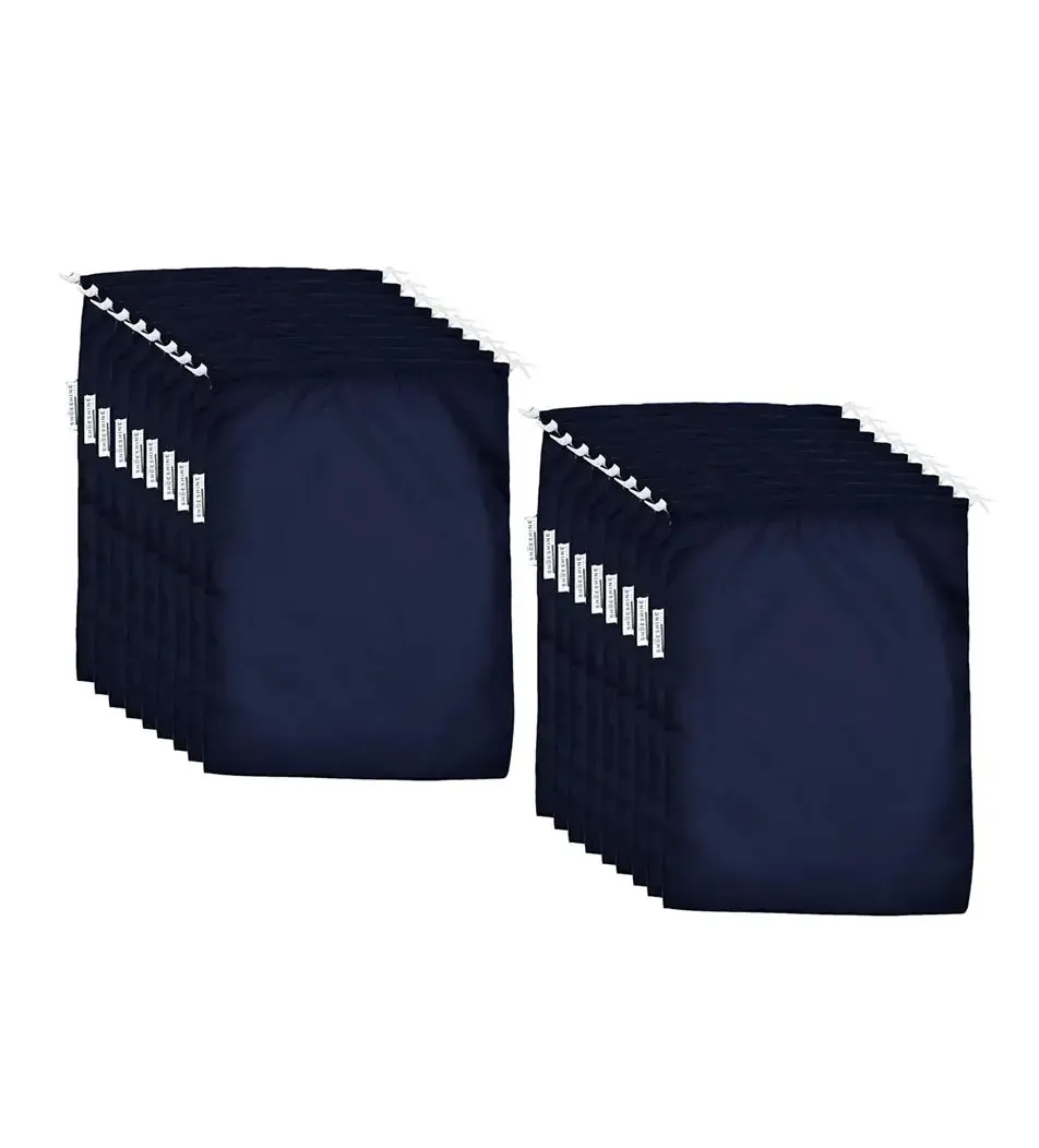 SHOESHINE Shoe Bag (Pack of 10) Water Resistant and Dust Proof Shoe Storage Bag - Grey