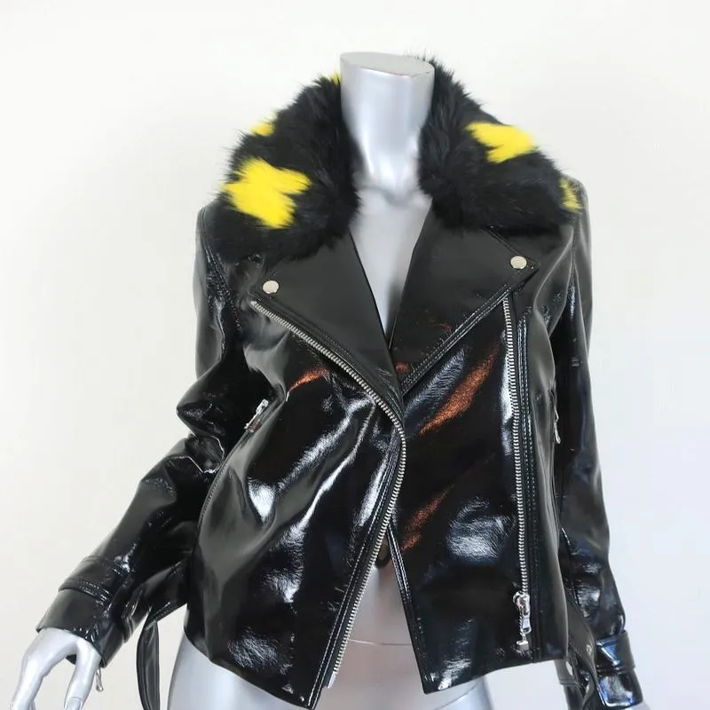 Shrimps Alby Black Faux Patent Leather Size 10