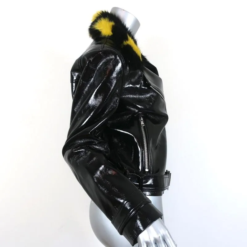 Shrimps Alby Black Faux Patent Leather Size 10