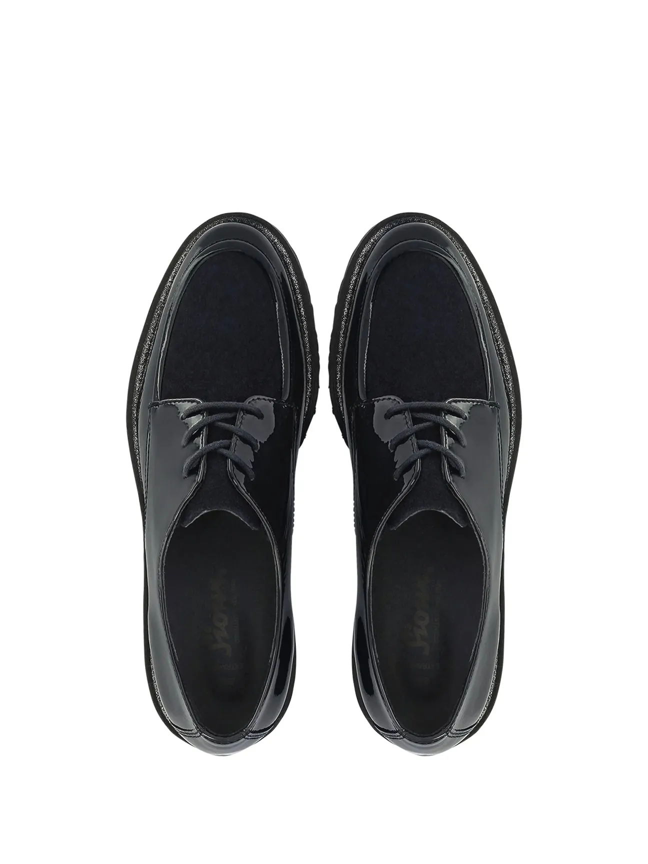 Sioux Black Patent/Suede Lace up 749H