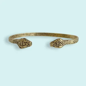 Snake Cuff in Antique Gold Finish