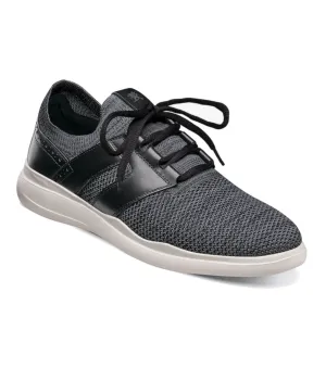 Stacy Adams Men's Moxley Knit Lace Up Sneaker - Black/Gray