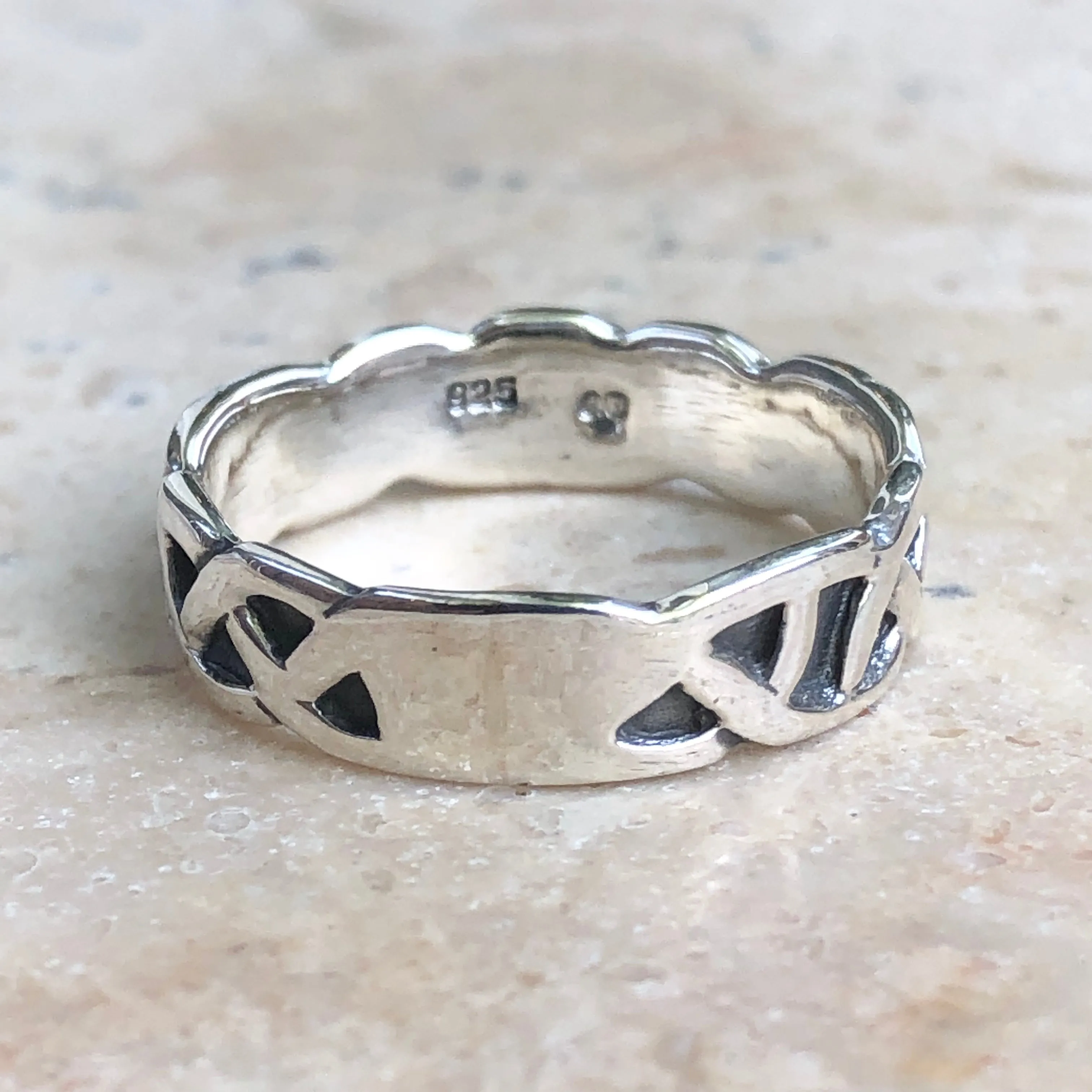 Sterling Silver Celtic Antiqued Weave Ring