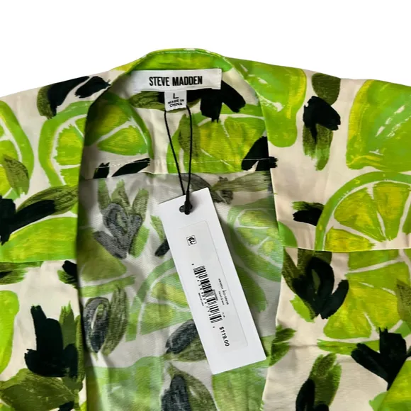Steve Madden Amanda Midi Dress NWT Size L Neon Green Cutout Maxi Dress