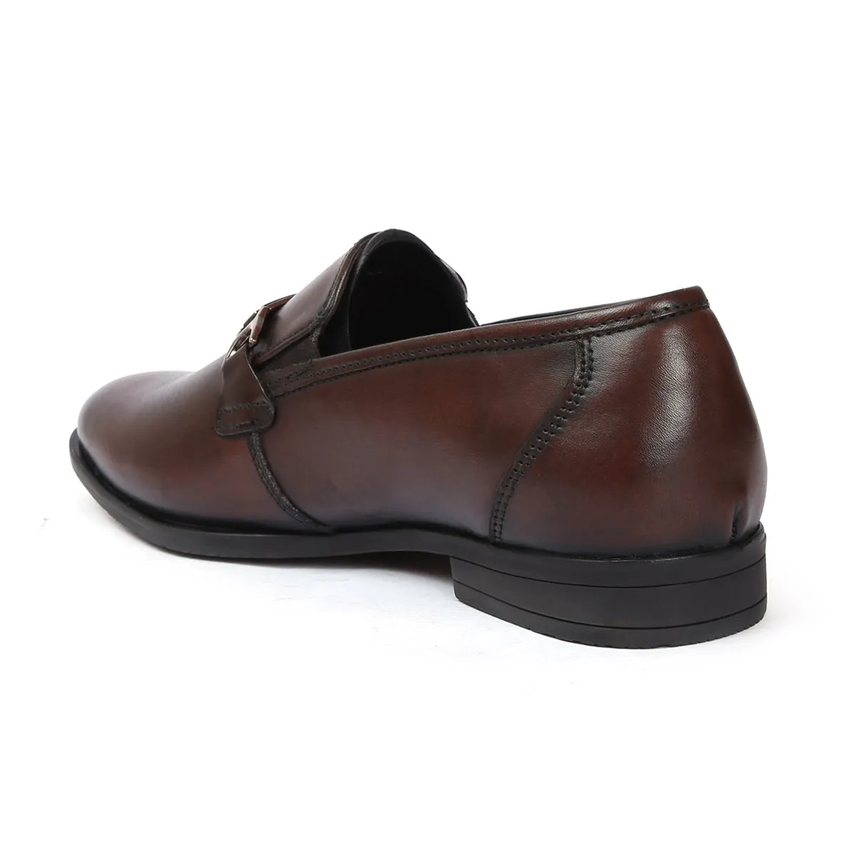 Stylish Leather Buckle Formal Shoes For Men - 3212