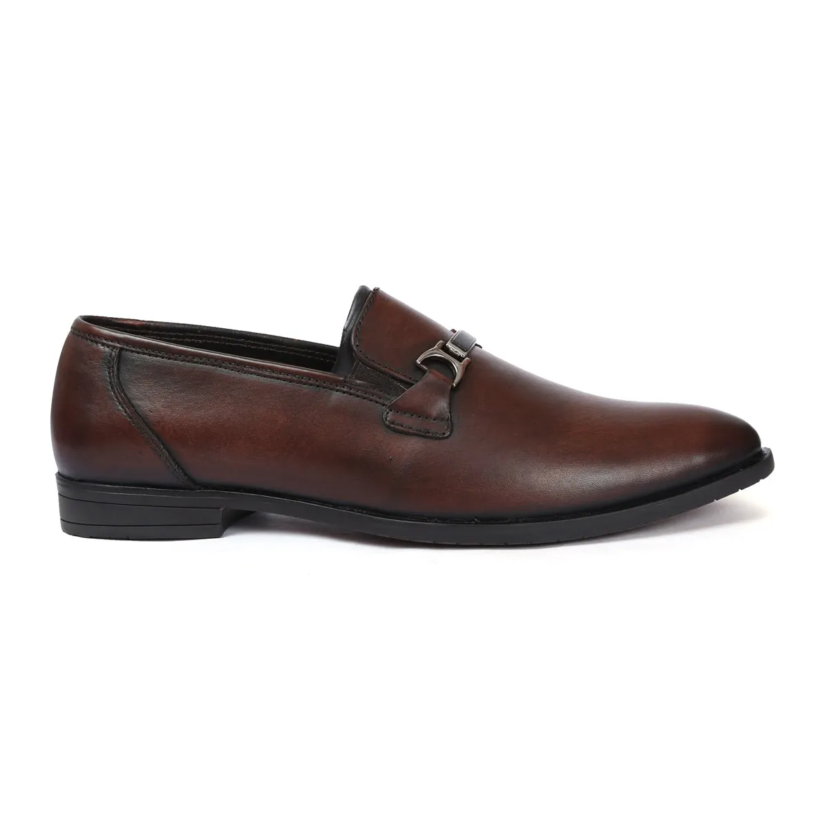 Stylish Leather Buckle Formal Shoes For Men - 3212