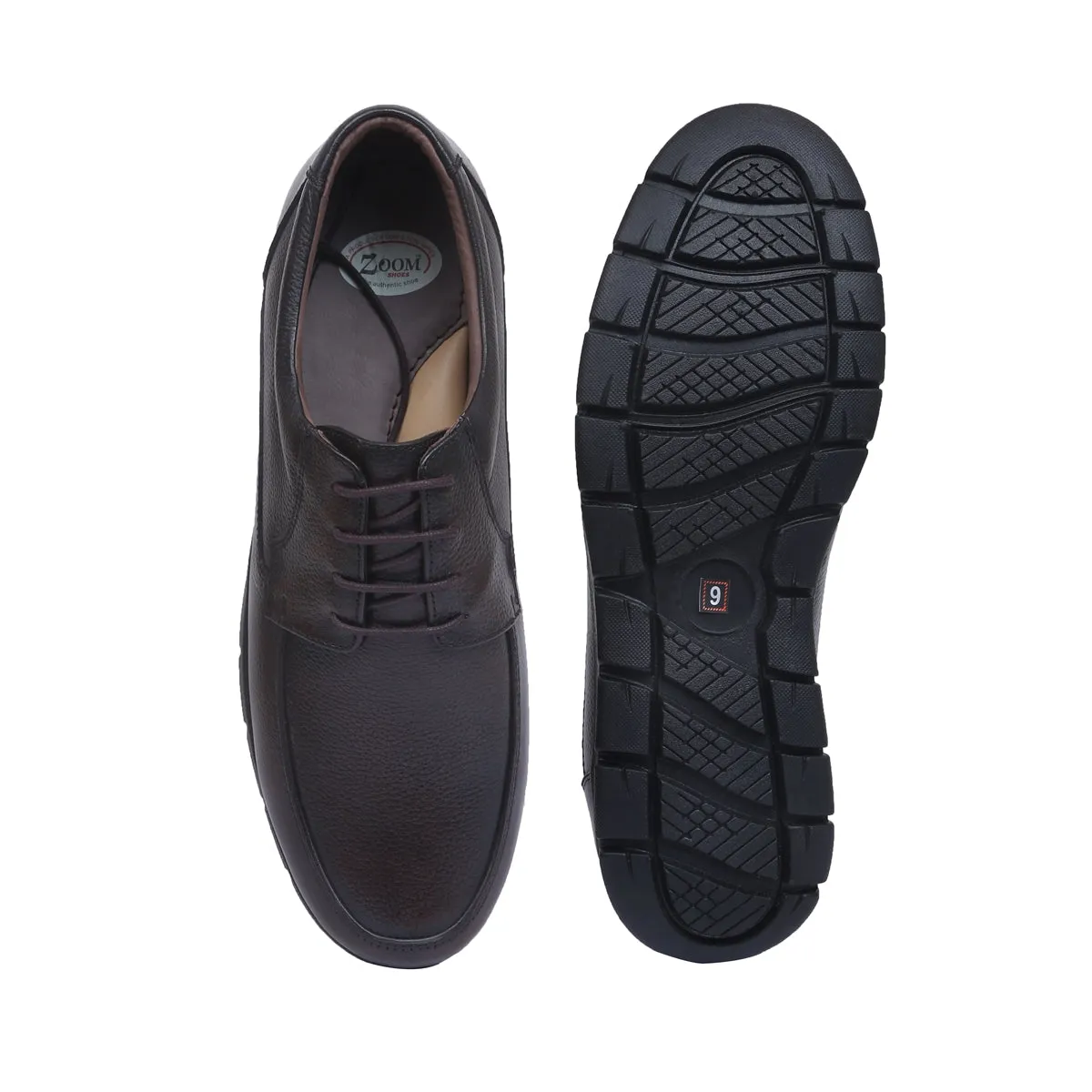 Stylish Leather Lace-up Casual Shoes for Men - L 52
