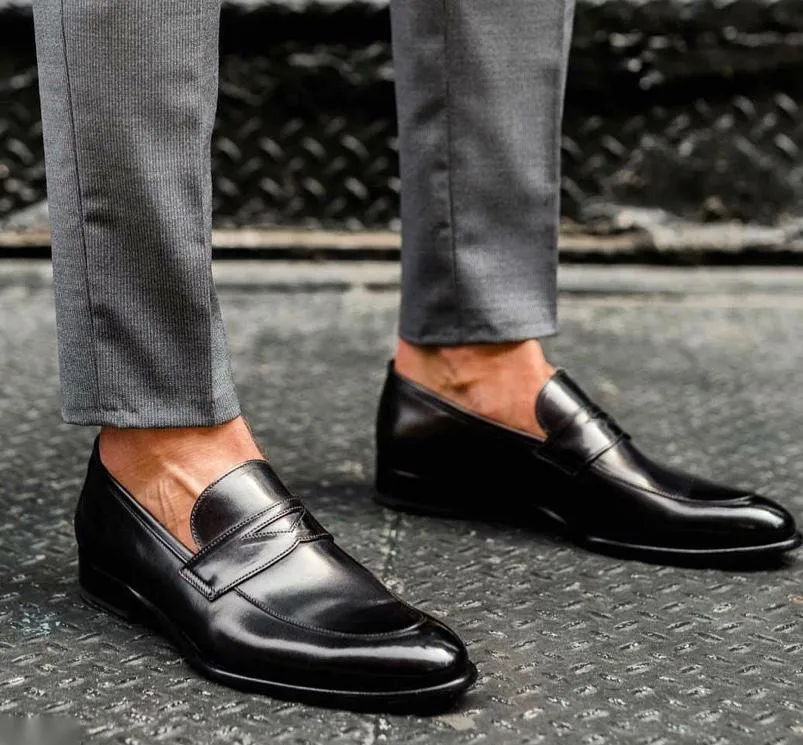 Stylish Men Suede Shoes Fashion Pointed Business And Partywear Leather Slip On Loafer-JonasParamount