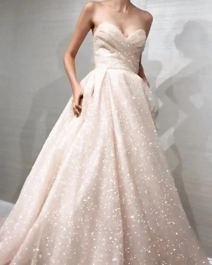 Sweetheart Sexy Prom Dresses Bling Evening Dress