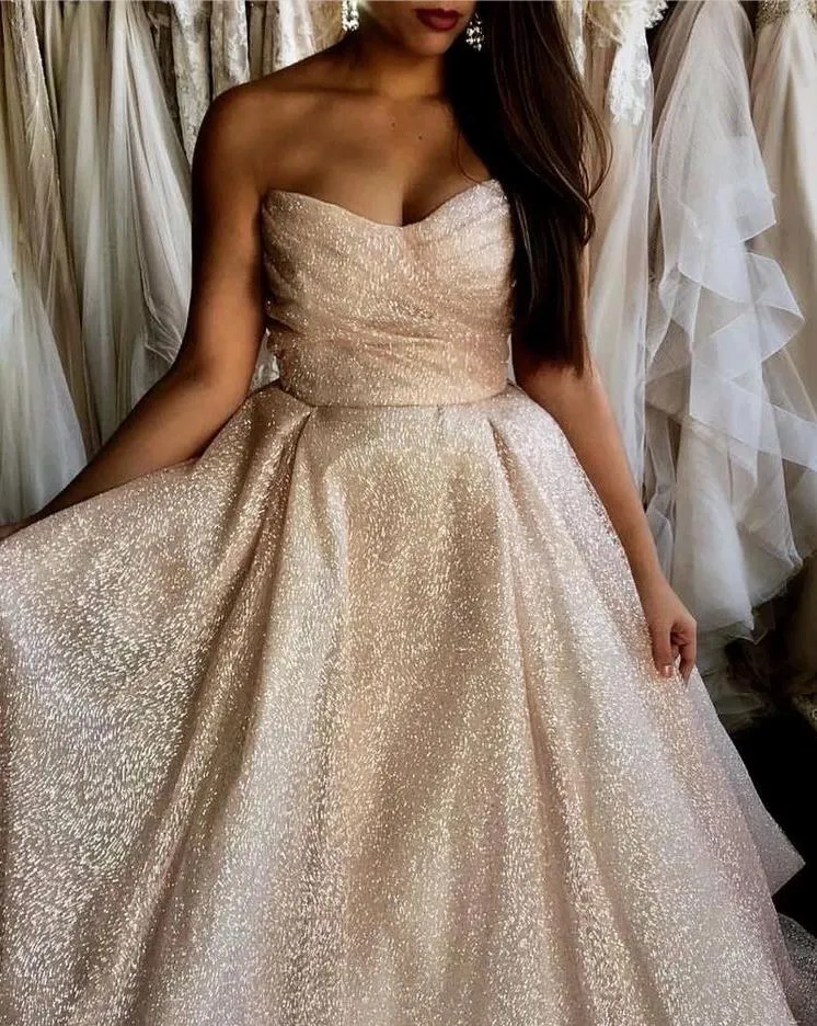 Sweetheart Sexy Prom Dresses Bling Evening Dress