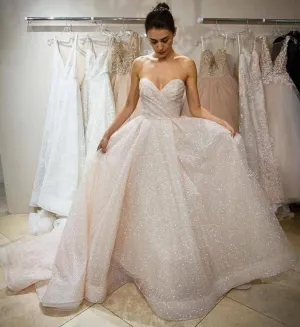 Sweetheart Sexy Prom Dresses Bling Evening Dress