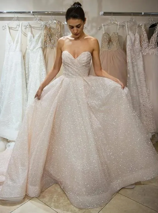Sweetheart Sexy Prom Dresses Bling Evening Dress
