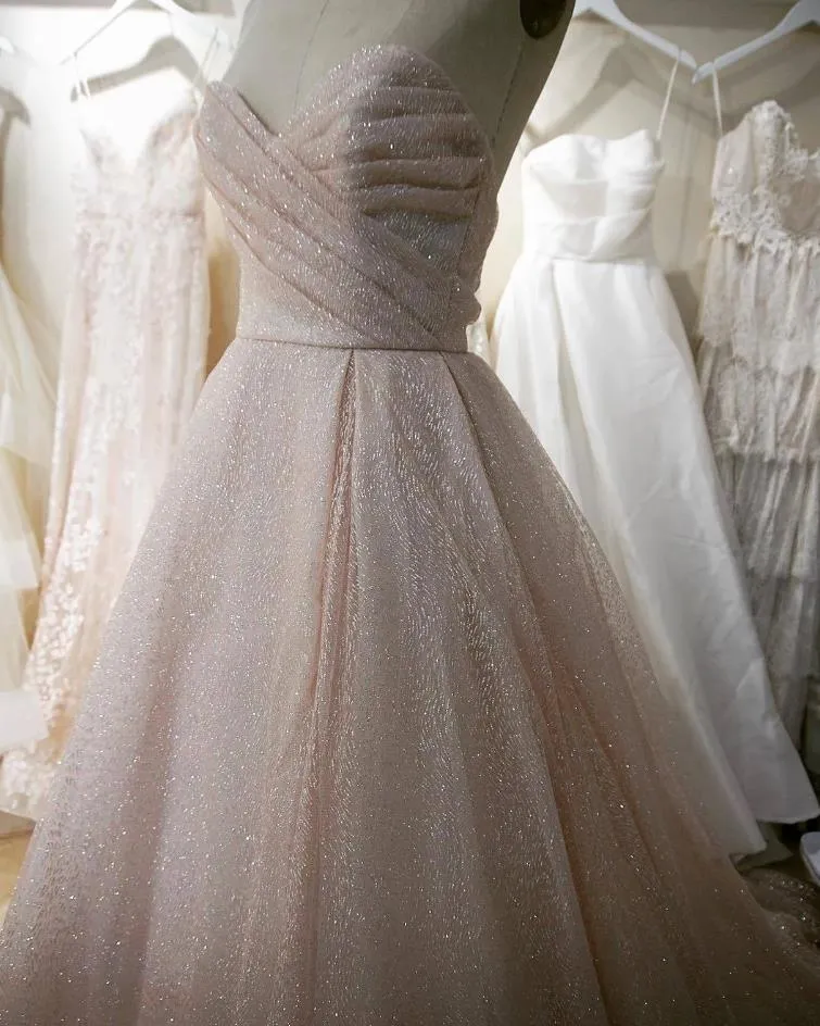 Sweetheart Sexy Prom Dresses Bling Evening Dress