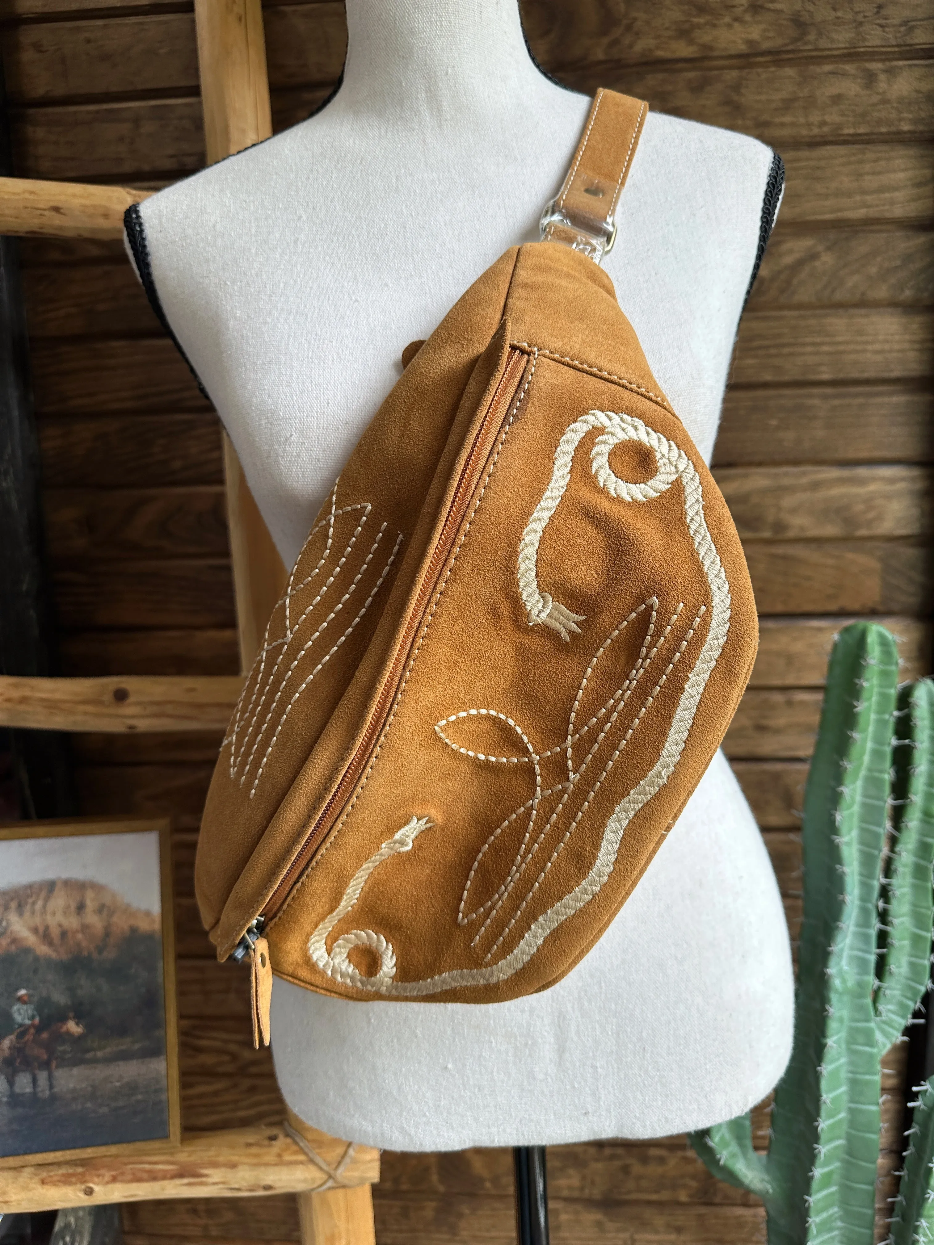 The Boot Stitch Sling - Camel