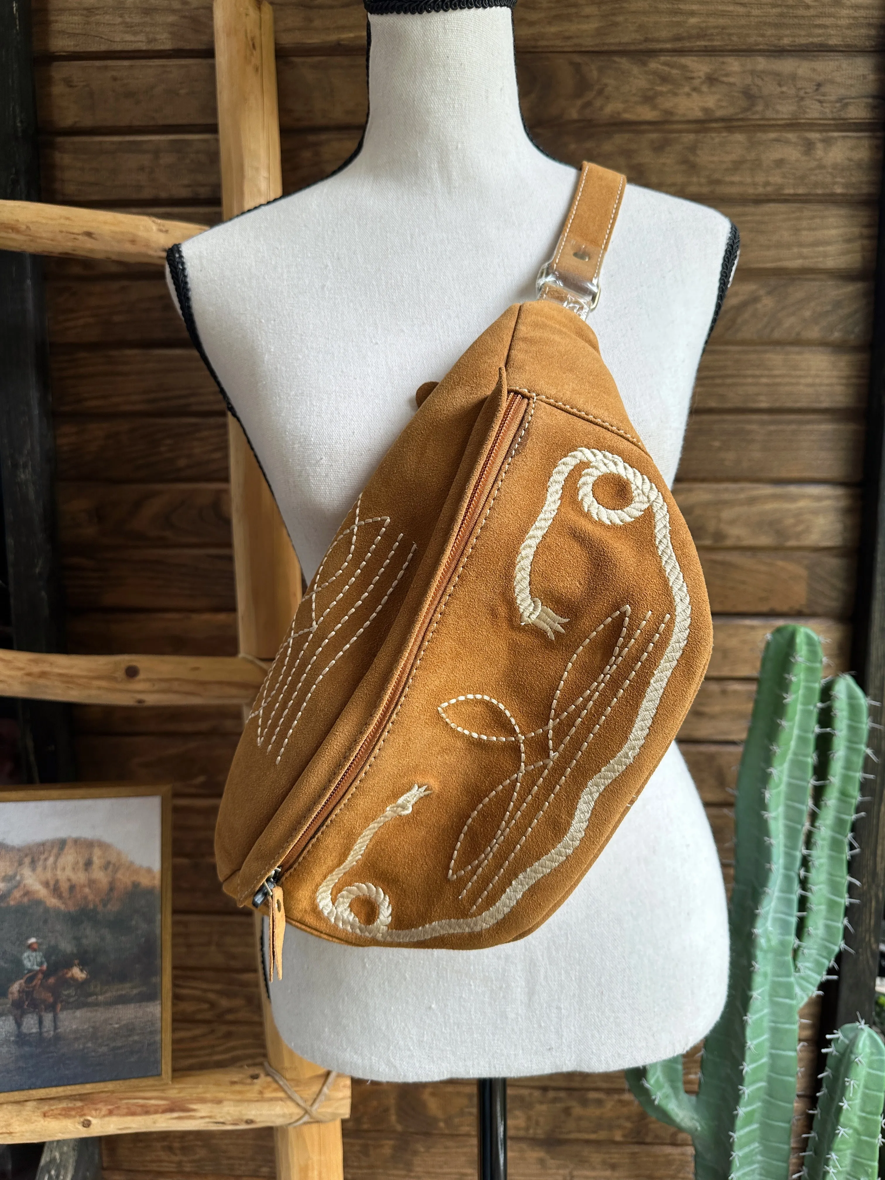 The Boot Stitch Sling - Camel