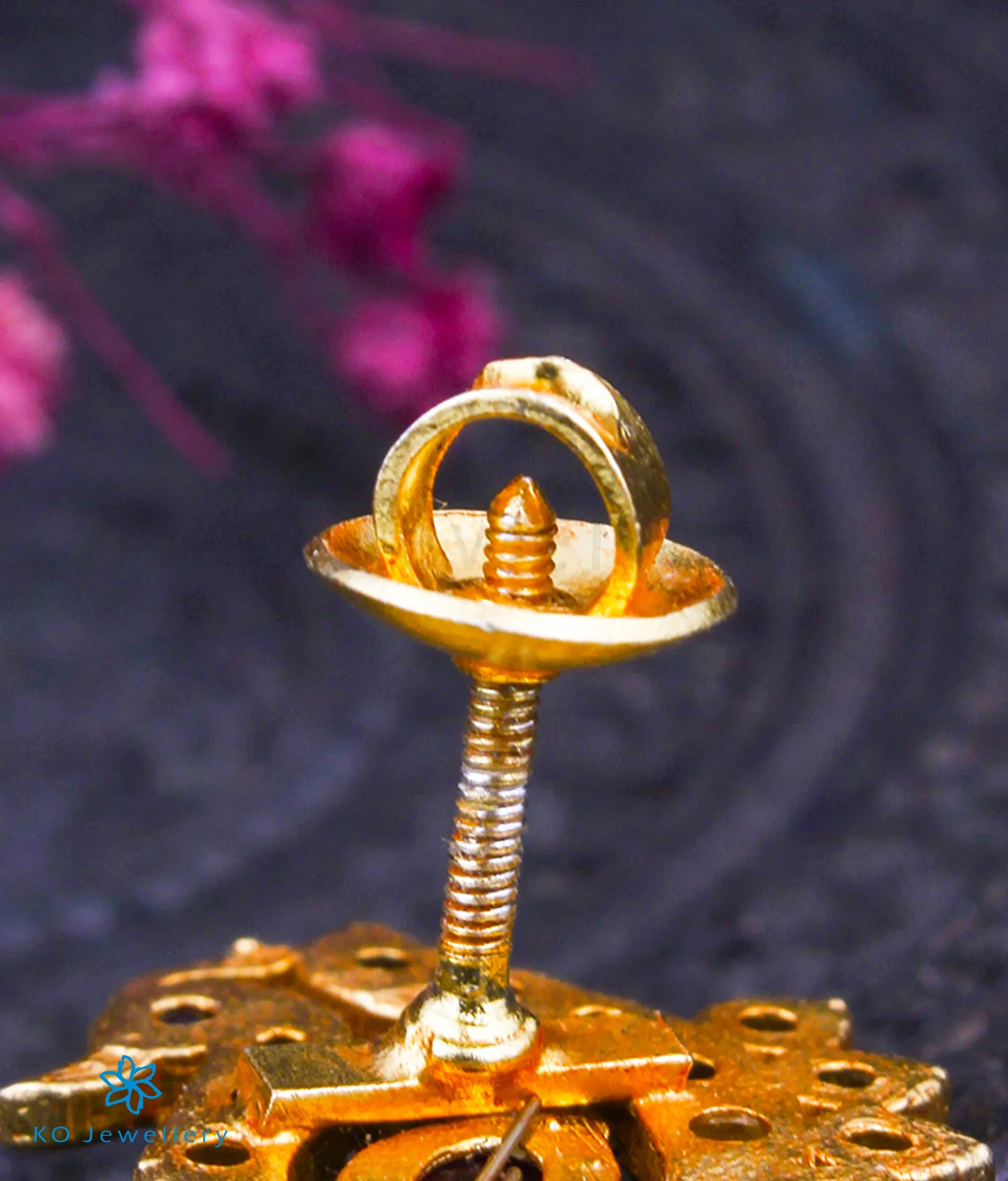 The Sharvari Silver Kempu Jhumka