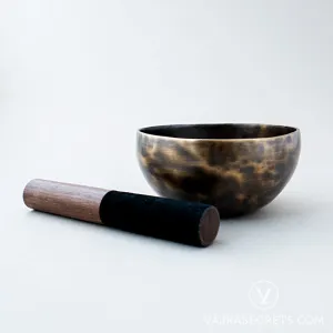 Tibetan Singing Bowl with Antique Finish, 6 inch
