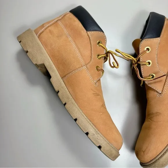 Timberland Size 6 Leather Youth Boys Wheat Nubuck Chukka Boots