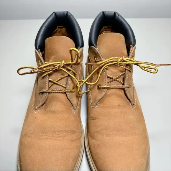 Timberland Size 6 Leather Youth Boys Wheat Nubuck Chukka Boots
