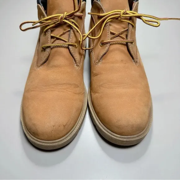 Timberland Size 6 Leather Youth Boys Wheat Nubuck Chukka Boots