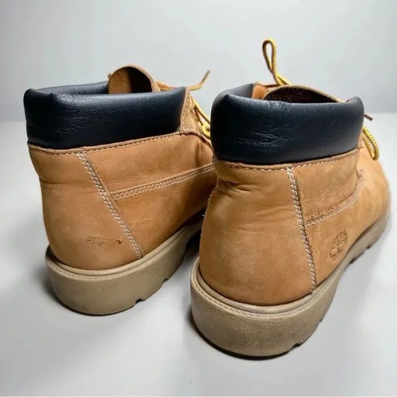 Timberland Size 6 Leather Youth Boys Wheat Nubuck Chukka Boots
