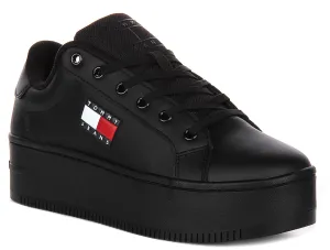 Tommy Jeans Flatform Essential In Black For Women