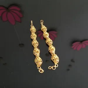 Traditional South Indian Antique Finish Ear Chains 16121