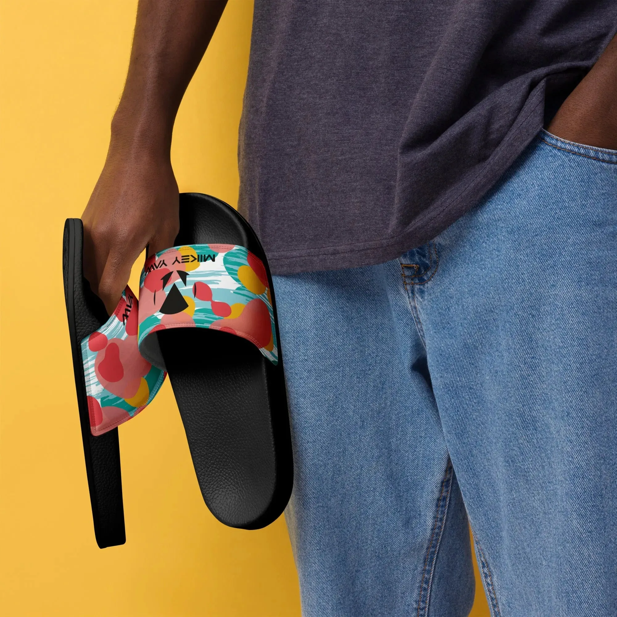 Tropical Design Monogram Men’s slides
