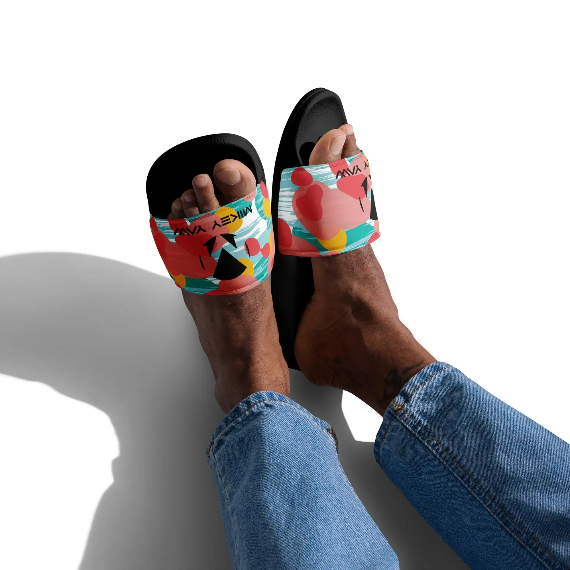 Tropical Design Monogram Men’s slides