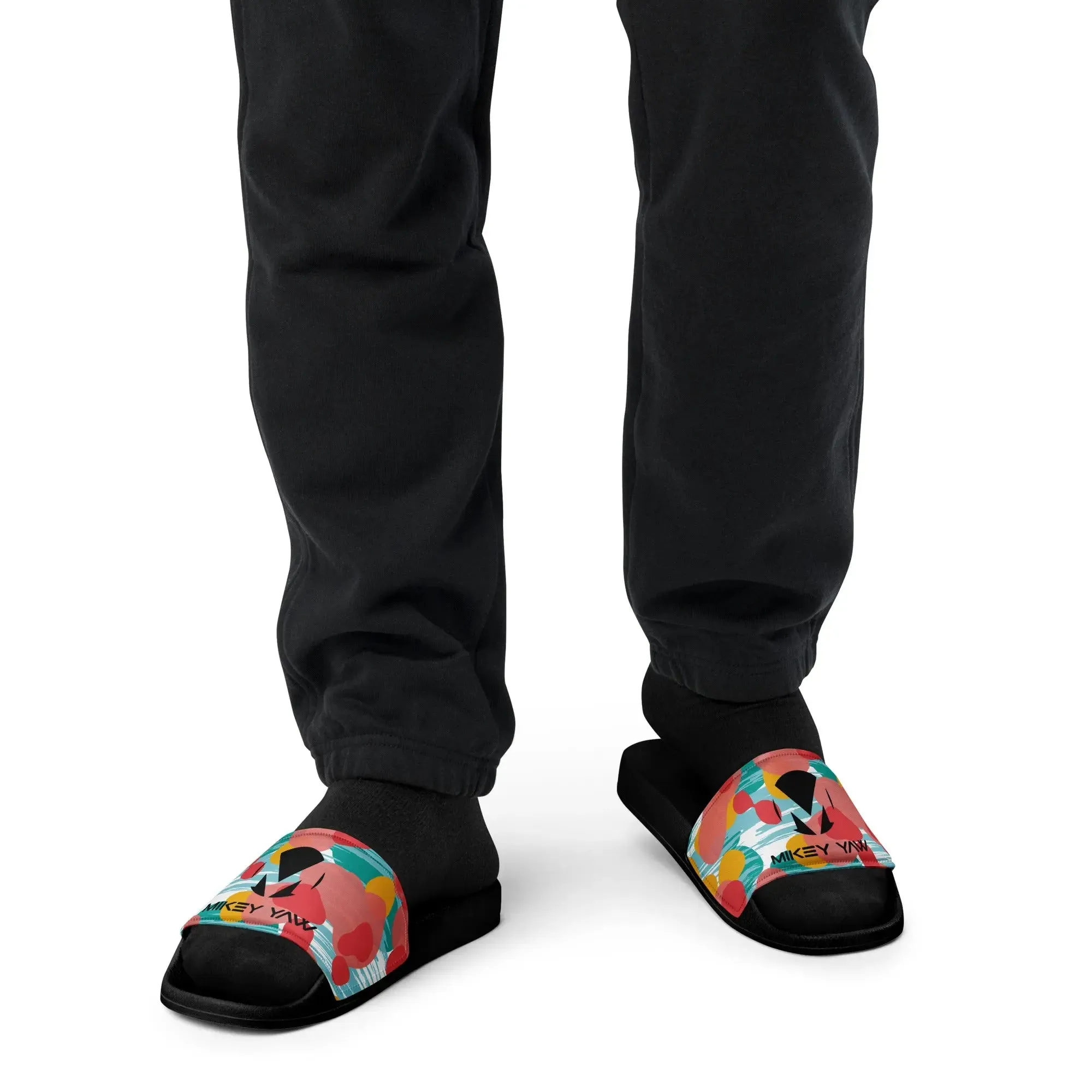 Tropical Design Monogram Men’s slides