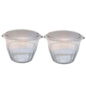 Two English Georgian Glass Double-Lip Wine Rinsers
