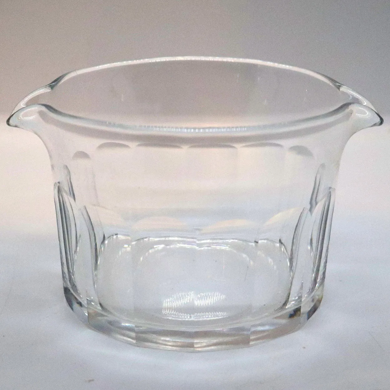 Two English Georgian Glass Double-Lip Wine Rinsers